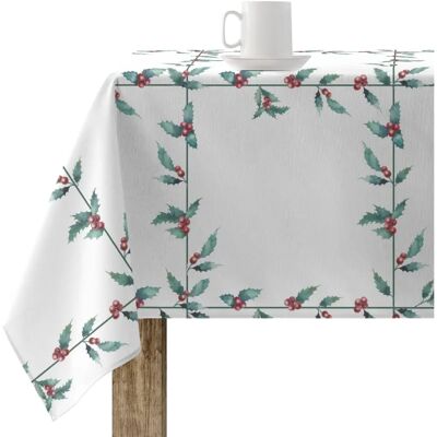 Nappe en coton résiné White Christmas multicolore - 100 x 150cm Nappe en coton résiné White Christmas multicolore - 100 x 150cm