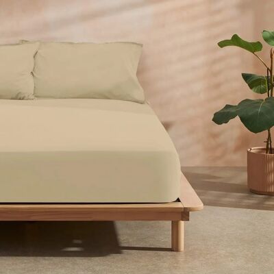 GreatTiger Taupe Fitted Sheet - 140x200 cm Glad GreatTiger Taupe Fitted Sheet - 140x200 cm Glad
