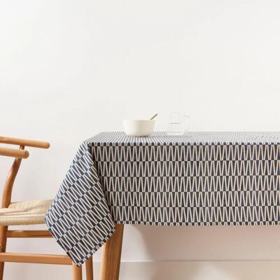 Nappe Bleue Belum - 100x155cm - Coton - Imperméable à l'eau Nappe Bleue Belum - 100x155cm - Coton - Imperméable à l'eau