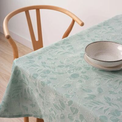 Nappe Jacquard Turquoise Belum - Résistante aux taches Nappe Jacquard Turquoise Belum - Résistante aux taches