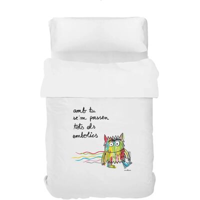 Federa Cuscino Belum Líos Català in Cotone Biologico - Letto 90 - Bianco Federa Cuscino Belum Líos Català in Cotone Biologico - Letto 90 - Bianco