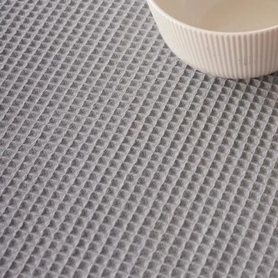 GreatTiger Chemin de Table Muaré Waffle Gris 45 x 140 cm - Chemin de Table GreatTiger Chemin de Table Muaré Waffle Gris 45 x 140 cm - Chemin de Table