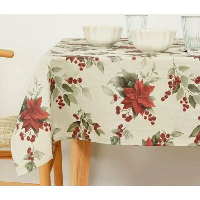 Belum Christmas Resined Cotton Tablecloth - 250 x 150 cm Belum Christmas Resined Cotton Tablecloth - 250 x 150 cm