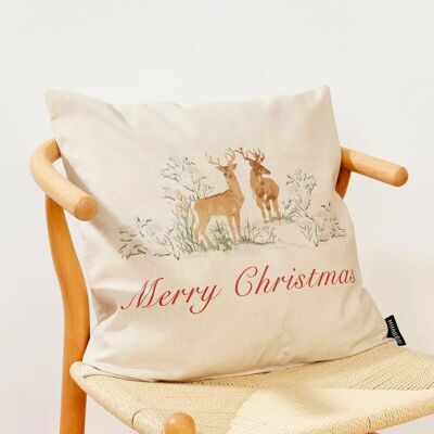 Housse de coussin Belum Noël Cerf - 50x50cm - Coton Housse de coussin Belum Noël Cerf - 50x50cm - Coton