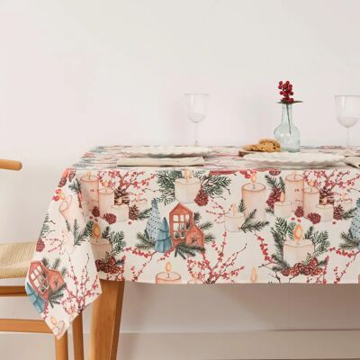 Nappe en coton laqué Belum Noël - Anti-taches, Lavable Nappe en coton laqué Belum Noël - Anti-taches, Lavable
