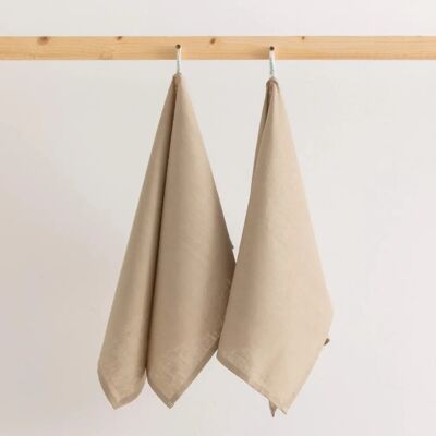 Belum Multicolor Taupe Linnen Keukendoek - 2 Stuks Belum Multicolor Taupe Linnen Keukendoek - 2 Stuks