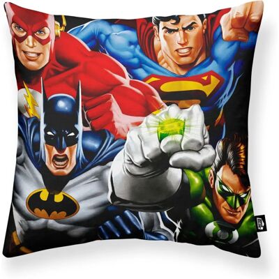 Justice League Action Flerfärgad kuddfodral - 45x45cm Justice League Action Flerfärgad kuddfodral - 45x45cm