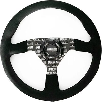 Volant de Course OCC Motorsport - Cuir Noir - Ø 35 cm - Publicité Volant de Course OCC Motorsport - Cuir Noir - Ø 35 cm - Publicité