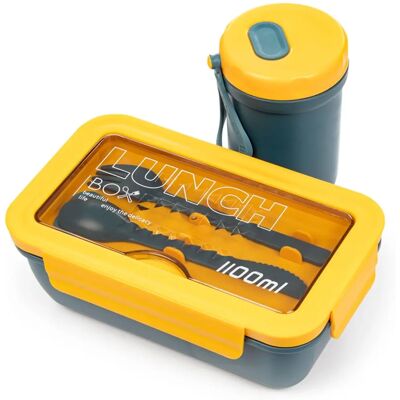 Dam 1100ml Food Container - Blue Marine with Thermal Cup & Cutlery Dam 1100ml Food Container - Blue Marine with Thermal Cup & Cutlery
