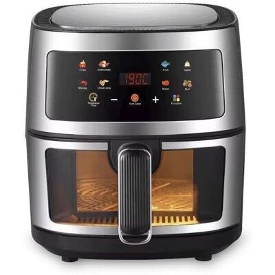 Freidora de aire DAM ELECTRONICS 8L - Control táctil, 1400W, Negro - Freidora de aire Freidora de aire DAM ELECTRONICS 8L - Control táctil, 1400W, Negro - Freidora de aire
