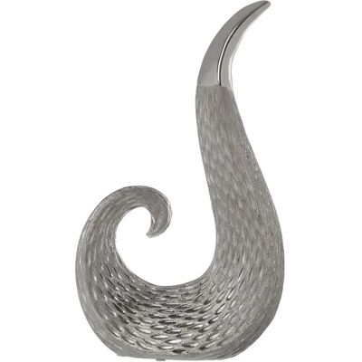 Figura Astratta in Ceramica Argento DRW - Decorativa Figura Astratta in Ceramica Argento DRW - Decorativa