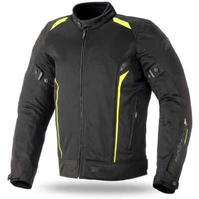 Seventy Degrees SD-JT32 Motorradjacke - Schwarz und Gelb Fluoreszierend Seventy Degrees SD-JT32 Motorradjacke - Schwarz und Gelb Fluoreszierend