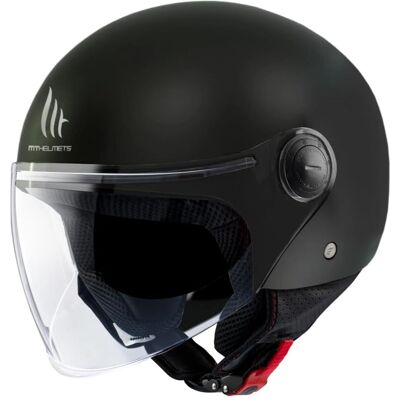 Casco MT Helmets MT OF501 Nero Opaco - Stile Strada Casco MT Helmets MT OF501 Nero Opaco - Stile Strada