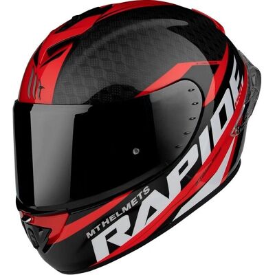 Casco integrale MT Helmets Rapide Pro Carbon C5 nero e rosso Casco integrale MT Helmets Rapide Pro Carbon C5 nero e rosso