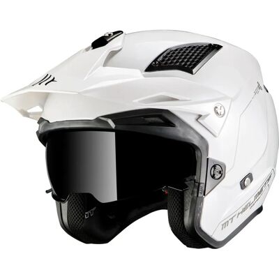 Casco MT Helmets District SV S Blanco - Equipo Trial de Motocicleta Casco MT Helmets District SV S Blanco - Equipo Trial de Motocicleta