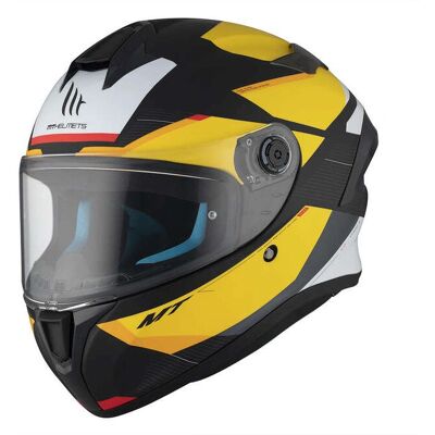 MT Helmets Targo S Kay Motorradhelm - Schwarz-Weiß-Gelb MT Helmets Targo S Kay Motorradhelm - Schwarz-Weiß-Gelb