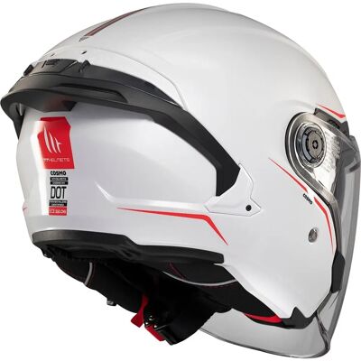 Casque moto modulable Cosmo SV Blanc de MT Helmets - Casque de moto - Publicité Casque moto modulable Cosmo SV Blanc de MT Helmets - Casque de moto - Publicité