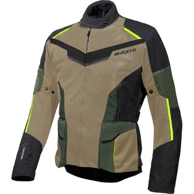 Giacche Moto Seventy Degrees SD-JT70 - Sabbia-Verde-Giallo Fluo - Giacca Moto Giacche Moto Seventy Degrees SD-JT70 - Sabbia-Verde-Giallo Fluo - Giacca Moto