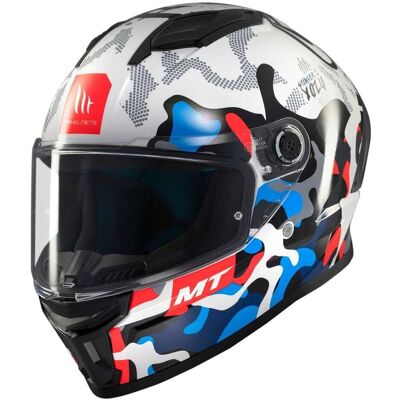 MT Stinger 2 Yozu Weiß-Blau Helm - Motorradhelm MT Stinger 2 Yozu Weiß-Blau Helm - Motorradhelm