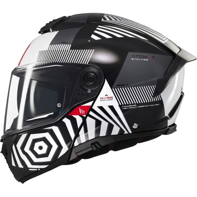 MT Helmets Flip-up Atom 2 SV Black-White-Grey Size: M - Motorcycle Helmet MT Helmets Flip-up Atom 2 SV Black-White-Grey Size: M - Motorcycle Helmet