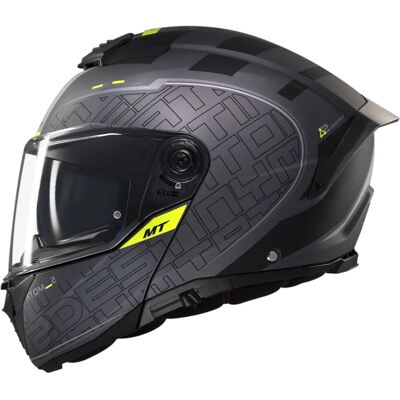 Casco de motocicleta MT Atom 2 SV Destiny Negro/amarillo Mate XS Casco de motocicleta MT Atom 2 SV Destiny Negro/amarillo Mate XS