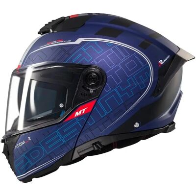 Casco moto MT Atom 2 SV Destiny Blu/Nero Opaco M Casco moto MT Atom 2 SV Destiny Blu/Nero Opaco M
