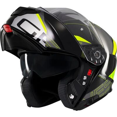 MT Genesis SV Atempo Motorcycle Helmet - Black/Yellow Fluorescent - Motorcycle Helmet MT Genesis SV Atempo Motorcycle Helmet - Black/Yellow Fluorescent - Motorcycle Helmet