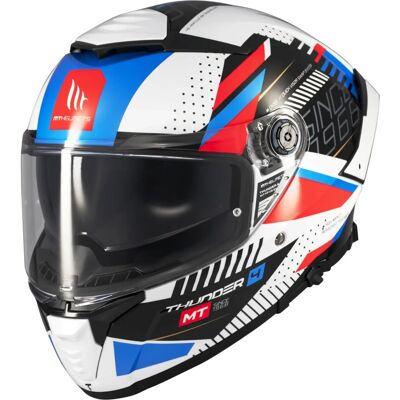 Casco de motocicleta MT Helmets resistente a impactos - Azul/Rojo/Blanco XS Casco de motocicleta MT Helmets resistente a impactos - Azul/Rojo/Blanco XS