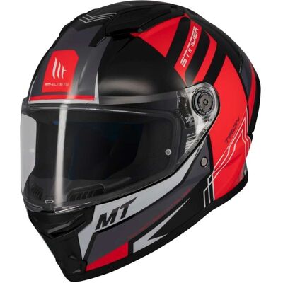 MT Helmets Stinger 2 Tron Motorradhelm - Schwarz-Rot-Grau - XL MT Helmets Stinger 2 Tron Motorradhelm - Schwarz-Rot-Grau - XL