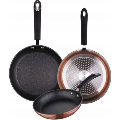 San Ignacio - Sip Color Copper - 20/24/28 cm - Zestaw patelni San Ignacio - Sip Color Copper - 20/24/28 cm - Zestaw patelni
