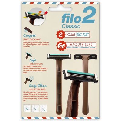 Filomatic Filo2 Rakhyvlar - Känslig Hud - 60 Pack Filomatic Filo2 Rakhyvlar - Känslig Hud - 60 Pack