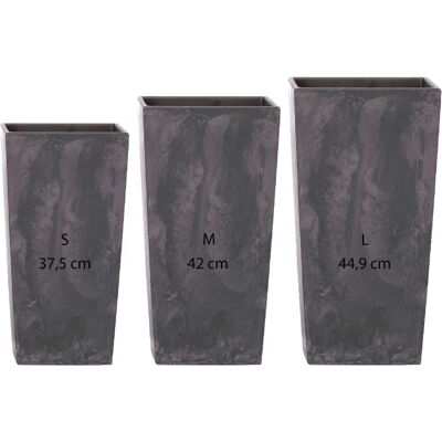WellHome Prosperplast Urbi Square Effect Vasi - Pack da 3 WellHome Prosperplast Urbi Square Effect Vasi - Pack da 3