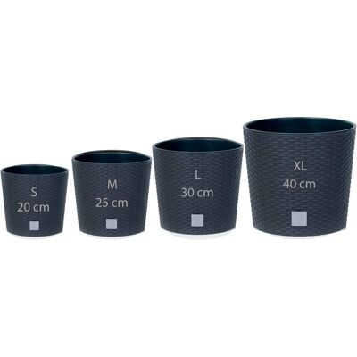 WELLHOME Prosperplast 4 Vasi Rotondi - Vasi in Plastica WELLHOME Prosperplast 4 Vasi Rotondi - Vasi in Plastica