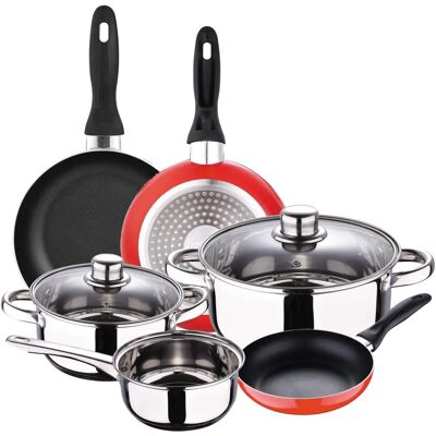 Juego de Cocina San Ignacio 5 Piezas - Acero Inoxidable, Compatible con Inducción Juego de Cocina San Ignacio 5 Piezas - Acero Inoxidable, Compatible con Inducción