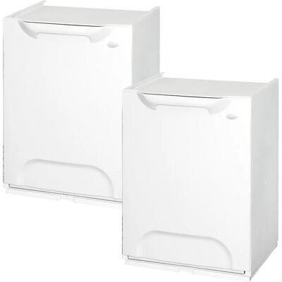 Wellhome Bacs de recyclage blancs 40L - Contenants de recyclage - Publicité Wellhome Bacs de recyclage blancs 40L - Contenants de recyclage - Publicité
