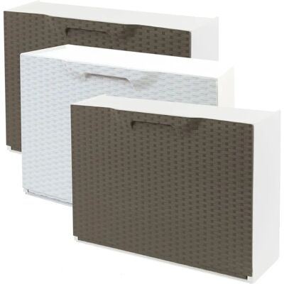 Zapatero Ratan Wellhome - Apilable, Montaje en Pared, Polipropileno Zapatero Ratan Wellhome - Apilable, Montaje en Pared, Polipropileno