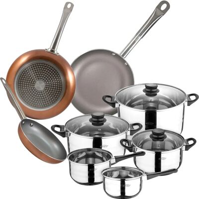Set de Cuisine San Ignacio 8 Pièces avec Poêles Antiadhésives - Publicité Set de Cuisine San Ignacio 8 Pièces avec Poêles Antiadhésives - Publicité