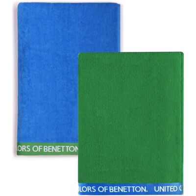 Benetton Modèle Ensemble de Serviettes de Plage - 90x160cm - Publicité Benetton Modèle Ensemble de Serviettes de Plage - 90x160cm - Publicité