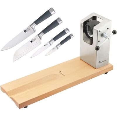 Bergner Masterpro Soporte para Jamón - Juego de 4 Cuchillos Bergner Masterpro Soporte para Jamón - Juego de 4 Cuchillos