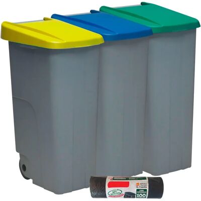 Denox Modèle Reciclo 85L - Conteneurs de Recyclage - Publicité Denox Modèle Reciclo 85L - Conteneurs de Recyclage - Publicité