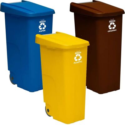 WELLHOME Reciclaje 110L - Set de Contenedores WELLHOME Reciclaje 110L - Set de Contenedores