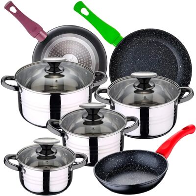 Juego de Cocina San Ignacio 8 Piezas - Acero Inoxidable y Aluminio Forjado Juego de Cocina San Ignacio 8 Piezas - Acero Inoxidable y Aluminio Forjado