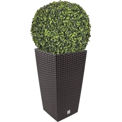 Set di Vasi WELLHOME - 35L Ocra Scuro con Inserto e Palla di Buxus Set di Vasi WELLHOME - 35L Ocra Scuro con Inserto e Palla di Buxus
