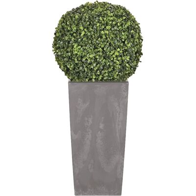 Set di Vasi in Plastica WELLHOME - 35L Design Quadrato con Palla di Bosso Set di Vasi in Plastica WELLHOME - 35L Design Quadrato con Palla di Bosso