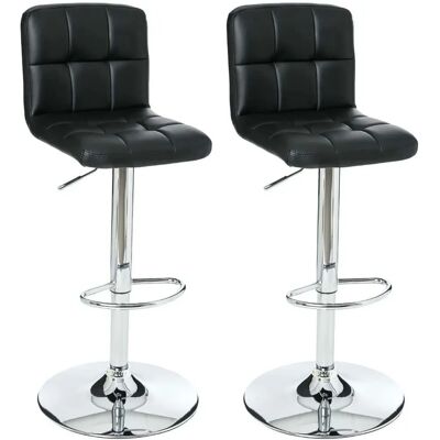 Wellhome - Ensemble de 2 tabourets de bar noirs - 44,5x54x90 cm - Publicité Wellhome - Ensemble de 2 tabourets de bar noirs - 44,5x54x90 cm - Publicité