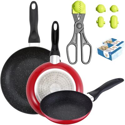 Set San Ignacio con 3 Padelle e Utensile - Set di Pentole Set San Ignacio con 3 Padelle e Utensile - Set di Pentole