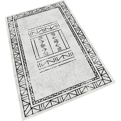 Alfombra de poliéster WELLHOME Modelo Nine gris 100x200cm Alfombra de poliéster WELLHOME Modelo Nine gris 100x200cm