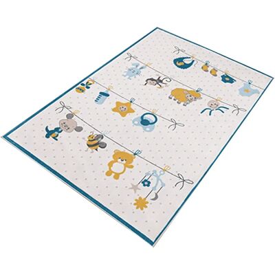 Wellhome Alfombra Multicolor de Poliéster - 120x180cm Wellhome Alfombra Multicolor de Poliéster - 120x180cm