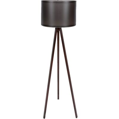 Lámpara de pie WELLHOME - 145cm - Negro/Nogal - E27 Max 60W Lámpara de pie WELLHOME - 145cm - Negro/Nogal - E27 Max 60W