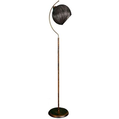 Lámpara de pie WELLHOME - 165cm, Negro, E27, Pantalla de yute Lámpara de pie WELLHOME - 165cm, Negro, E27, Pantalla de yute